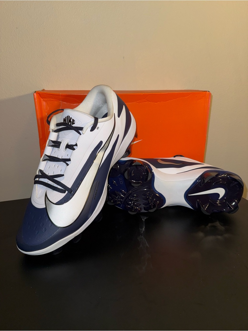 Nike Diamond Select Baseball Cleats, Navy Blue/White, Men’s Size 15, New in Box